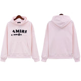 Amiri Hoodie Fashion Brand Sweater Paint-Splashing Style Graffiti Embroidered Hoodie Couple Coat