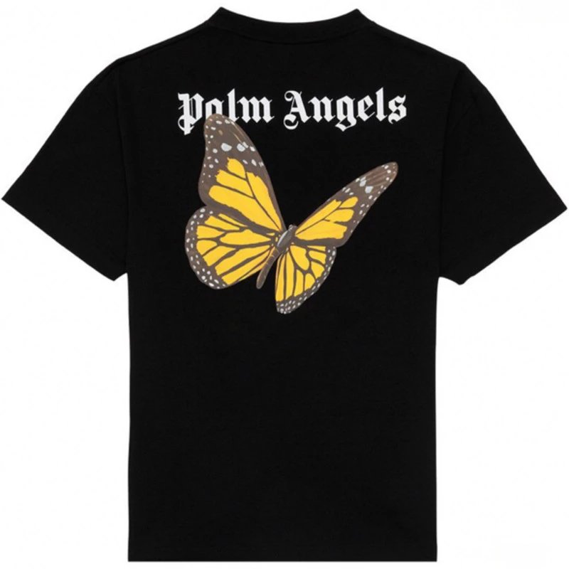 Palm Angels T-shirt Top Version Printed round Neck T T-shirt Lettered Casual Short Sleeve Men