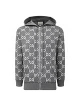Gucci Sweater Classic Style Reversible Two-Sided Different Styles C Jacquard Cashmere Blend Hooded Sweater Jacket Unisex