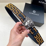 VERSACE Belt Top version Summer New Full Set Belt Belt Fashion Trendy Genuine Leather Business Casual Men's Belt Cowhide Pant Belt