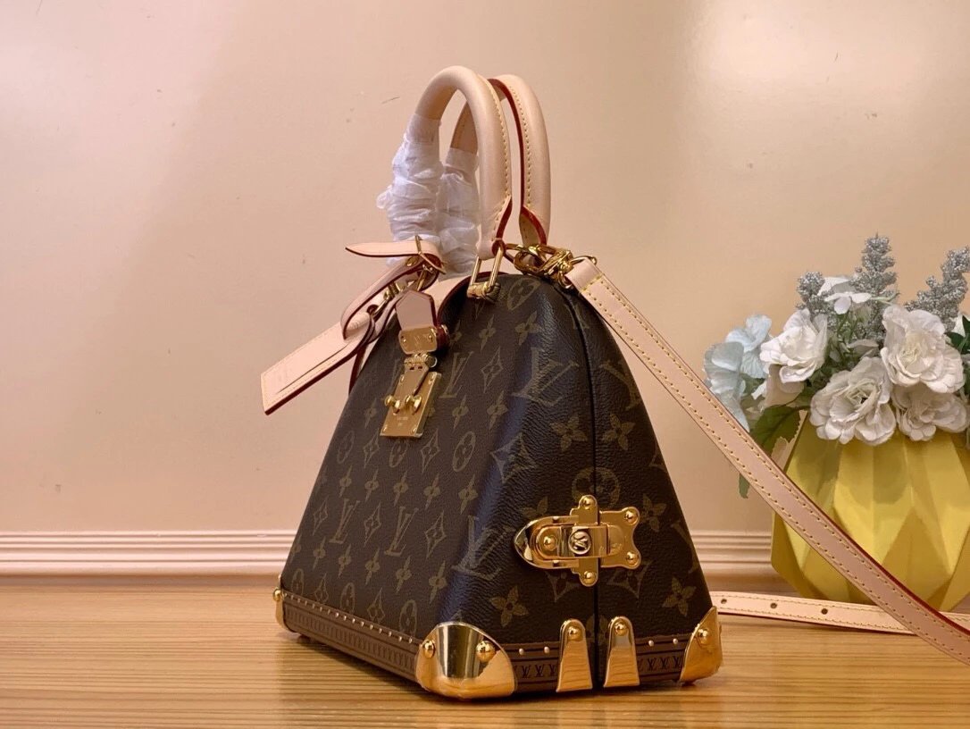 Louis Vuitton LV Women's Bag Top version ✨M11114NicolasGhesquièresSt In Giving Speedy Handbag after Hard-Side Suitcase Configuration，and Reinterpret the Classic with Elements Such as Trim and Metal Angle Bracket Alma Handbag Hard-Side Suitcase Bag Presbyo