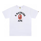 Bape T-shirt Top Version Fashion Brand Small Icon Embroidered Men's and Women's Short Sleeve T T-shirt Couple Cotton Printed round Neck Half Sleeve