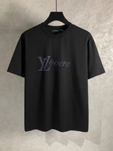 Louis Vuitton LV T-shirt Chest Rainbow Vertical Stripe Letter Print logo round Neck Short Sleeve25ss New Pure Cotton Unisex Style T Casual T-Shirt Base Layer Shirt OS Loose Fit Half Sleeve Top Plus Size