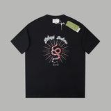 Gucci T-shirt Year of the Snake Limited Edition Front Plate Snake Pattern Print logo round Neck Short Sleeve25ss New Pure Cotton Unisex Style T Casual T-Shirt Base Layer Shirt OS Loose Fit Short Sleeve Top