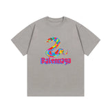 Balenciaga T-shirt Year of the Snake Limited Edition Letter Print Logo Logo Crew Neck Short Sleeve25ss New Pure Cotton Unisex Style T T-shirt OS Loose Fit Base Shirt Top Half Sleeve T-Shirt