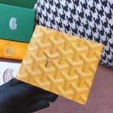 Goyard Bag Top version Tax-Free Classic Short Folding Wallet Men's Wallet Short Wallet Men's and Women's Same Coin Purse Card Holder