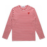 Rei Kawakubo Hoodie Top Version Couple Striped Love Men and Women round Neck Long Sleeve T T-shirt