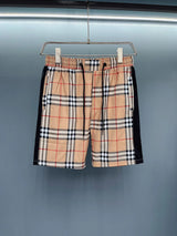 Burberry Shorts Allover Plaid Print logo Beach Shorts25ss New Men's and Women's Casual Trendy Brand Five-Point Shorts os Loose Quick-Dry Large Shorts5Pants