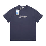 Burberry T-shirt Front Soldier Wave Board Fleece Foam logo round Neck Short Sleeve25ss New Pure Cotton Unisex Style T T-shirt OS Loose Fit Base Shirt Top Half Sleeve T-Shirt