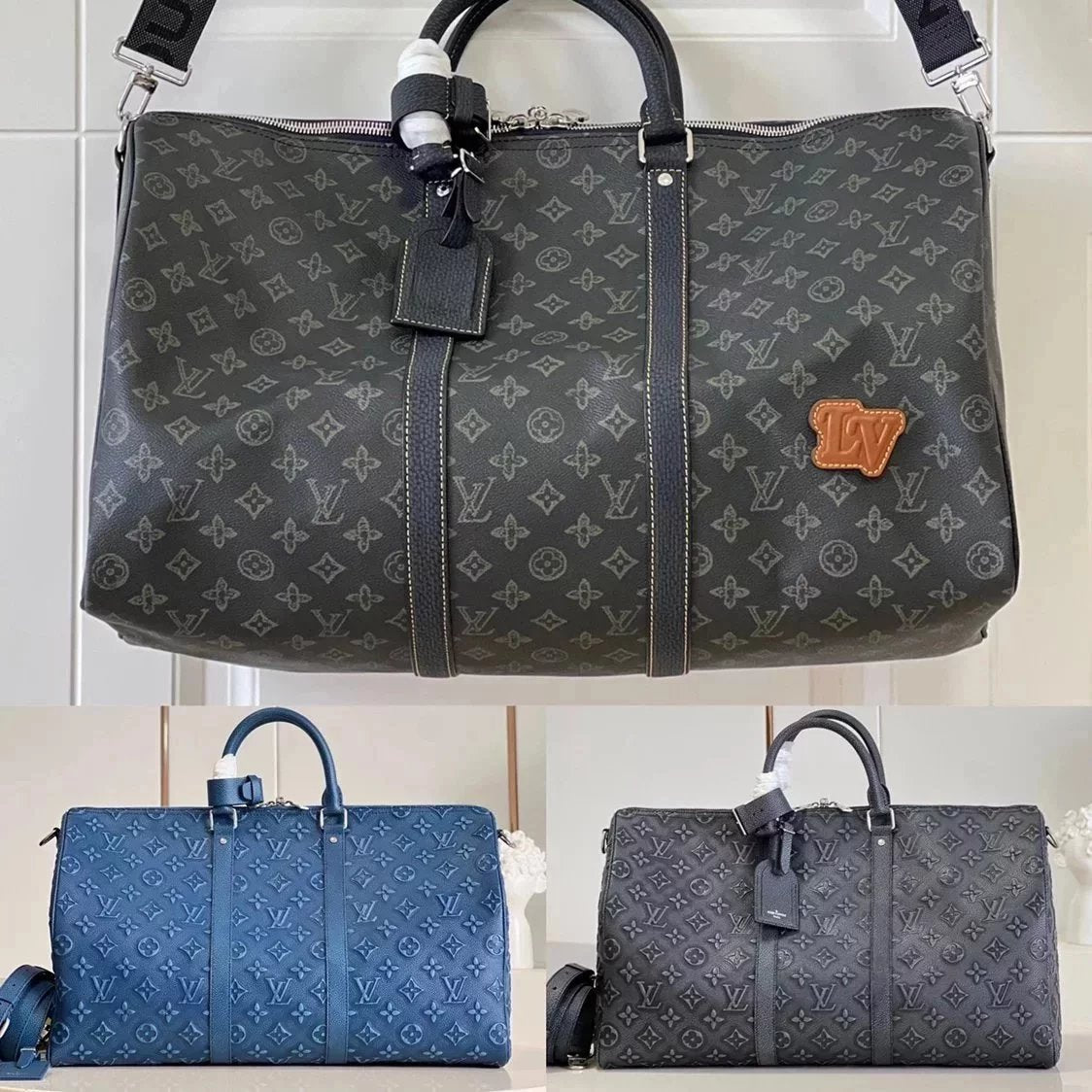 Louis Vuitton LV Travel Bag Top version Surrogate Shopping Version Original Leather2023New50cm Travel Bag Luggage Bag Business Trip Special Bag Handbag Shoulder Messenger Bag M46334M1uKeepall50Travel Bag Travel Bag