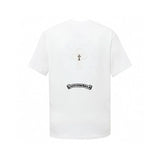 Chrome Hearts T-shirt Appliqué Front Panel logo round Neck Short Sleeve25ss New Pure Cotton Unisex Style T T-shirt OS Loose Fit Base Shirt Short Sleeve T-Shirt Top