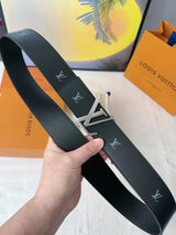 Louis Vuitton LV Belt Top version 【Counter Quality】The Most New Belt4.0cm Men's Belt Metal Buckle Men's Leather Belt with Classic Chessboard Plaid Belt with Genuine Goods Packaging in and out of the Counter No Problem Versatile Casual Fashion Formal Wear