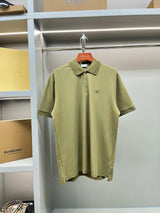 Burberry T-shirt Micro-label Embroidered Piqué Cotton POLO Shirt Lapel Short Sleeve25ss New Unisex Short Sleeve OS Loose T Business Half Sleeve Shirt Plus Size T-Shirt