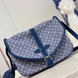 Louis Vuitton LV Women's Bag Top version 【Exclusive Real Shot】M63753White M40666Blue M95227Black Gemini Bag SAUMUR Medium Handbag Messenger Bag Men's and Women's Bags
