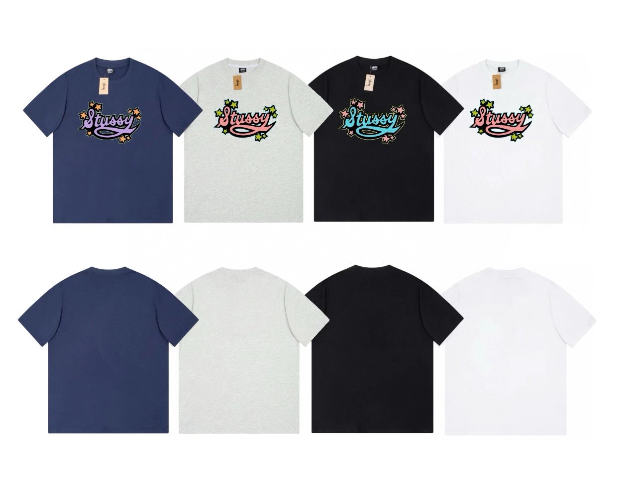 Stussy T-shirt Top Version Counter Same Style Pure Cotton Summer Men's and Women's Same Fashion Loose All-Matching2024New Short Sleeve T T-shirt