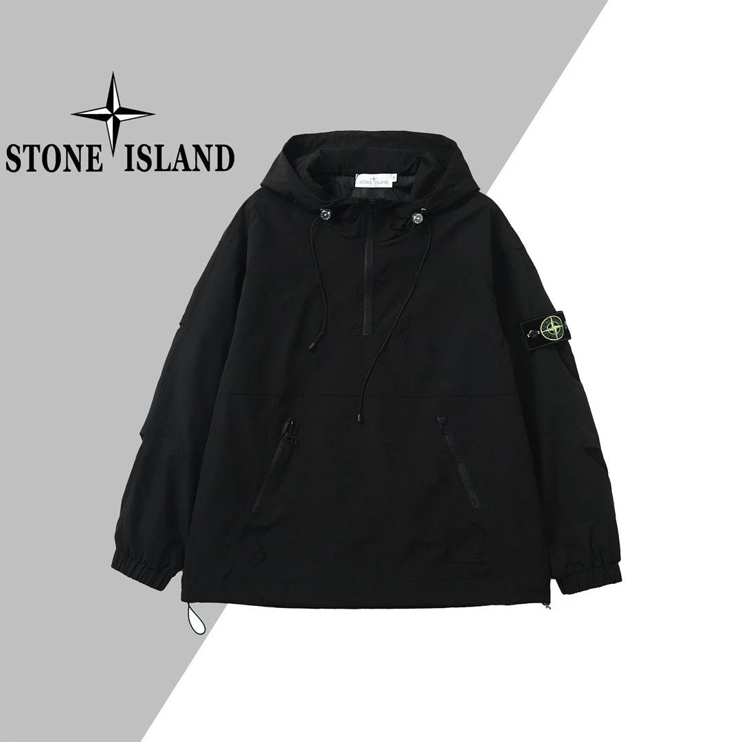 Stone Island Jackets Coats One piece dropshipping2024Autumn New Trendy Pullover Half Zipper Functional Jacket Jacket for Men and Women