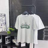 Burberry T-shirt Chest Small Daisy Letter Print logo round Neck Short Sleeve25ss New Pure Cotton Unisex Style T T-shirt OS Loose Fit Base Shirt Top Half Sleeve T-Shirt