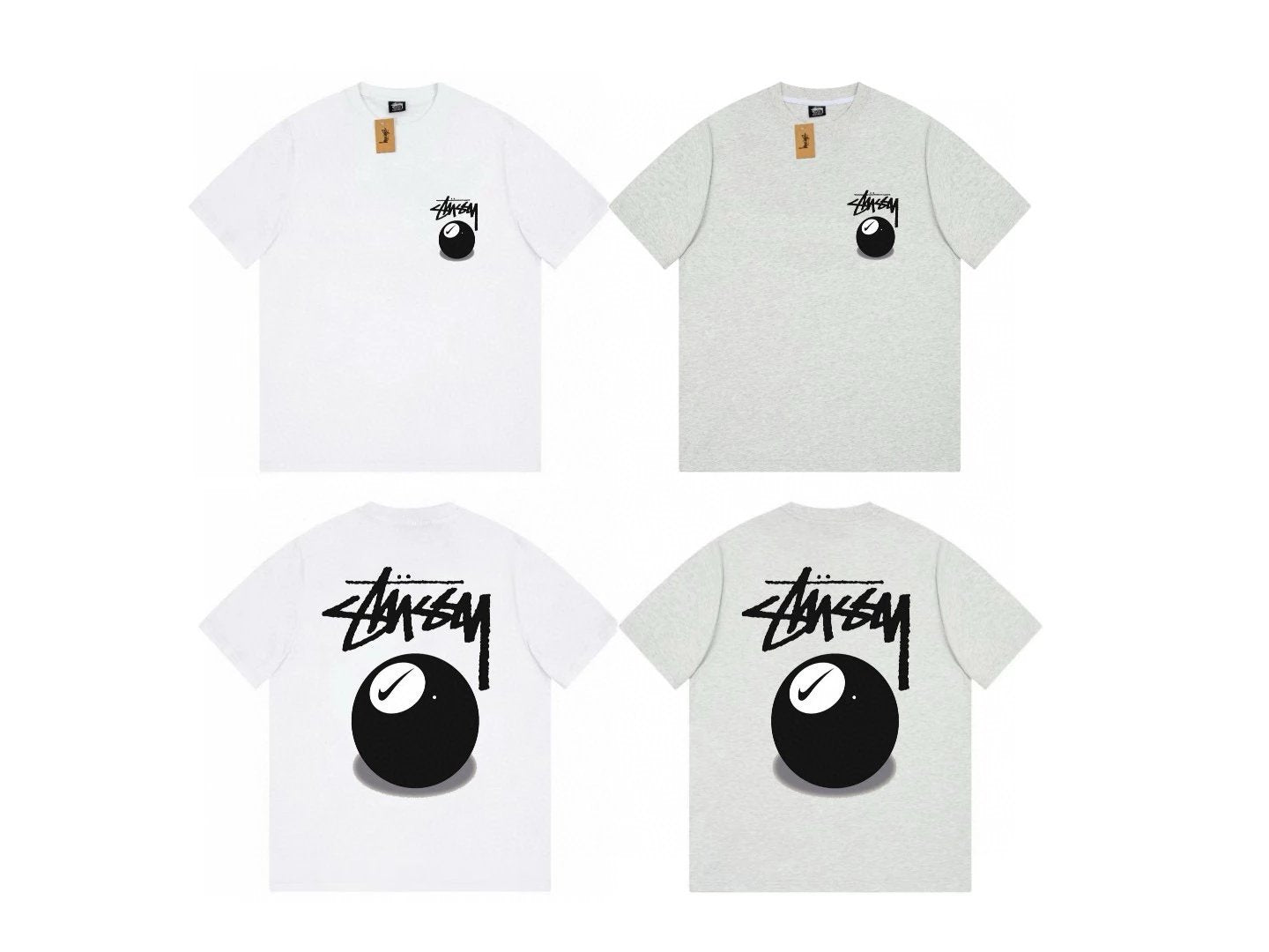 Stussy T-shirt Top Version Maychao2023Joint Fashion Brand Printing Loose Men's and Women's Same High Street Short Sleeve T T-shirt