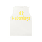 Balenciaga T-shirt Front and Back Tape Letter Print logo Sleeveless Short Sleeve Sleeveless Vest25ss New Pure Cotton Unisex Style T T-shirt OS Loose Fit Base Shirt Top Half Sleeve T-Shirt