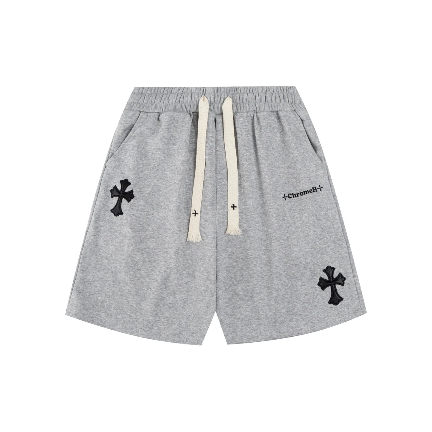 Chrome Hearts Shorts Front Body Sanskrit Letter Embroidery logo Five-point Shorts25ss New Drawstring Casual Pants for Men and Women, Summer Style5Two-in-One Casual Sweatpants Pure Cotton Joggers