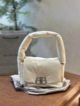 Balenciaga Bag Top version A Women's Bag2024New Summer Products MONACO Handbag Oil Wax Cowhide hobo Underarm Bag Shoulder Bag