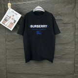 Burberry T-shirt Chest Overlapping Brand Logo Print logo round Neck Short Sleeve25ss New Pure Cotton Unisex Style T T-shirt OS Loose Fit Base Shirt Top Half Sleeve T-Shirt