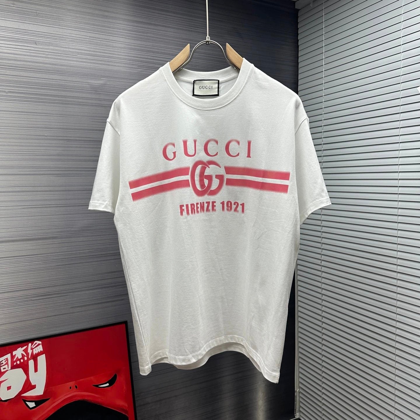Gucci T-shirt Classic Chest Print logo round Neck Short Sleeve25ss New Pure Cotton Unisex Style T Casual T-Shirt Base Layer Shirt OS Loose Fit Half Sleeve Top Plus Size