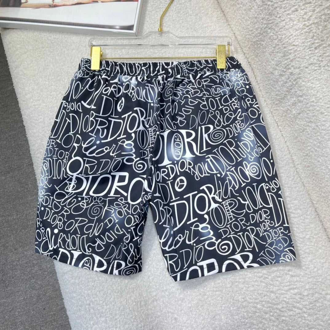 Dior shorts Allover Personalized Letter Print logo Beach Shorts25ss New Arrival Five-Point Pants Casual Trendy Brand os Loose Quick-Dry Unisex Large Shorts5Pants