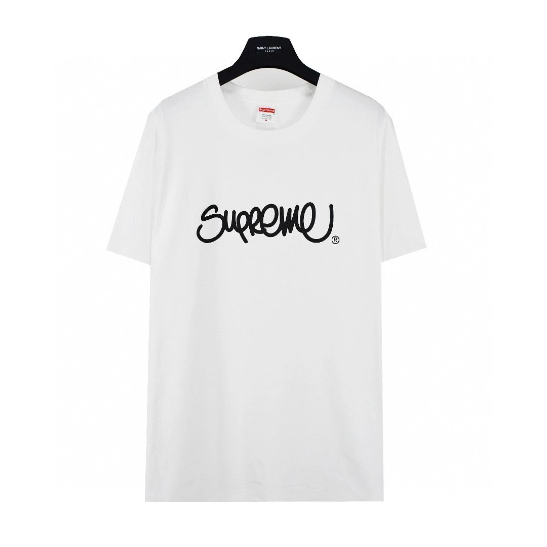 Supreme T-shirt Top Version Cashew Short Sleeve T T-shirt Men's Summer Trendy Women's New Loose Half-Sleeve Top Cotton Official Website Flagship