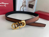 Ferragamo Belt Top version 【Full Package】Belt Width for Men and Women3.5cm with Chip nfc Anti-Counterfeiting Quality Automatic Buckle Counter Full Set Packaging Italian Double-Sided Cowhide Matching Boutique Brass Buckle Length Can Be Cut by Yourself Coun