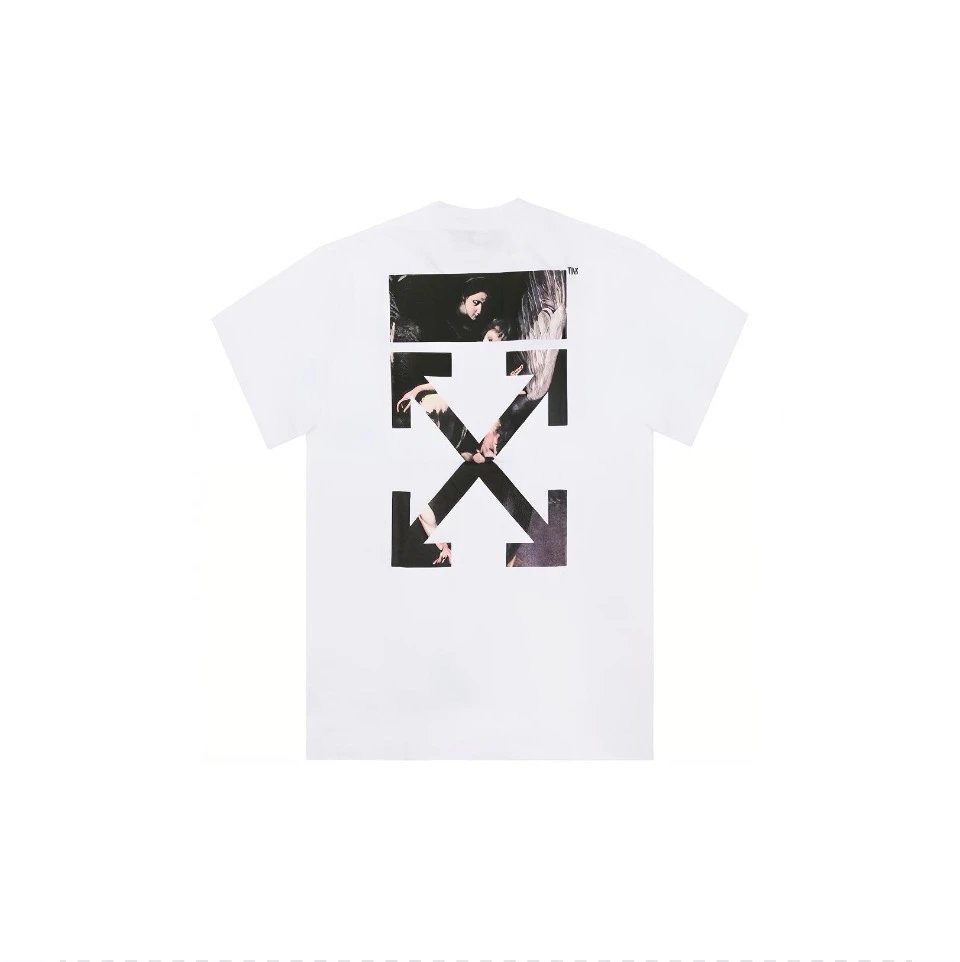 OFF-White T-shirt Top Version Counter Same Style Cotton Short Sleeve T T-shirt Men's and Women's Loose Summer Base Casual Half Sleeve