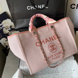 Chanel Women's Bag Top version 【**High-End Version】Early Spring New Color1Beach Denim Canvas Bag Classic Beach Bag Tote Bag Shopping Bag Handbag Mummy Bag Large Capacity Casual Women's Bag Large Beach Bag