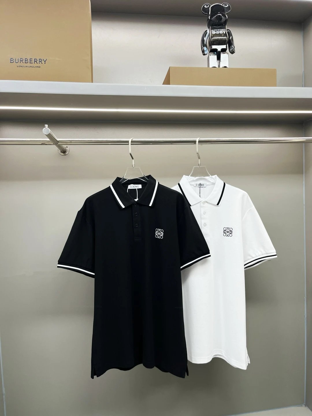 LOEWE T-shirt Chest Brand logo Embroidery POLO Shirt Lapel Short Sleeve25ss New Unisex Summer Loose Short Sleeve T Business Commuter Short Sleeve Shirt Plus Size T-Shirt