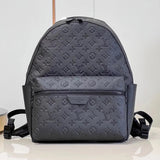 Louis Vuitton LV Backpack Top version 【Level】Original Black Presbyopic Discovery Embossed Backpack Travel Bag M46553Black M46557Gray Men's Backpack Hiking Backpack New Backpack