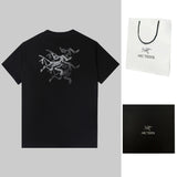Arc'teryx T-shirt Printed Foam logo round Neck Short Sleeve25ss New Pure Cotton Unisex Style T T-shirt OS Loose Fit Base Shirt Top Half Sleeve T-Shirt