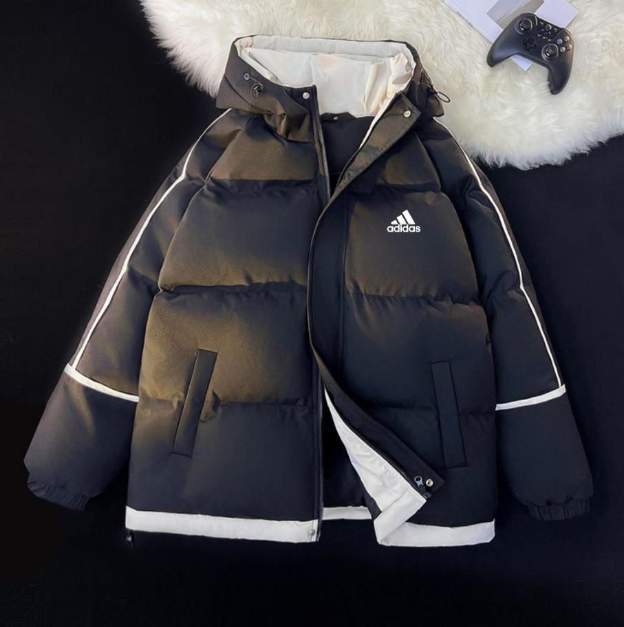 Adidas down jacket Clothing Winter Solid Color Casual Simple Stand-up Collar Thick Versatile Cotton Coat-CY