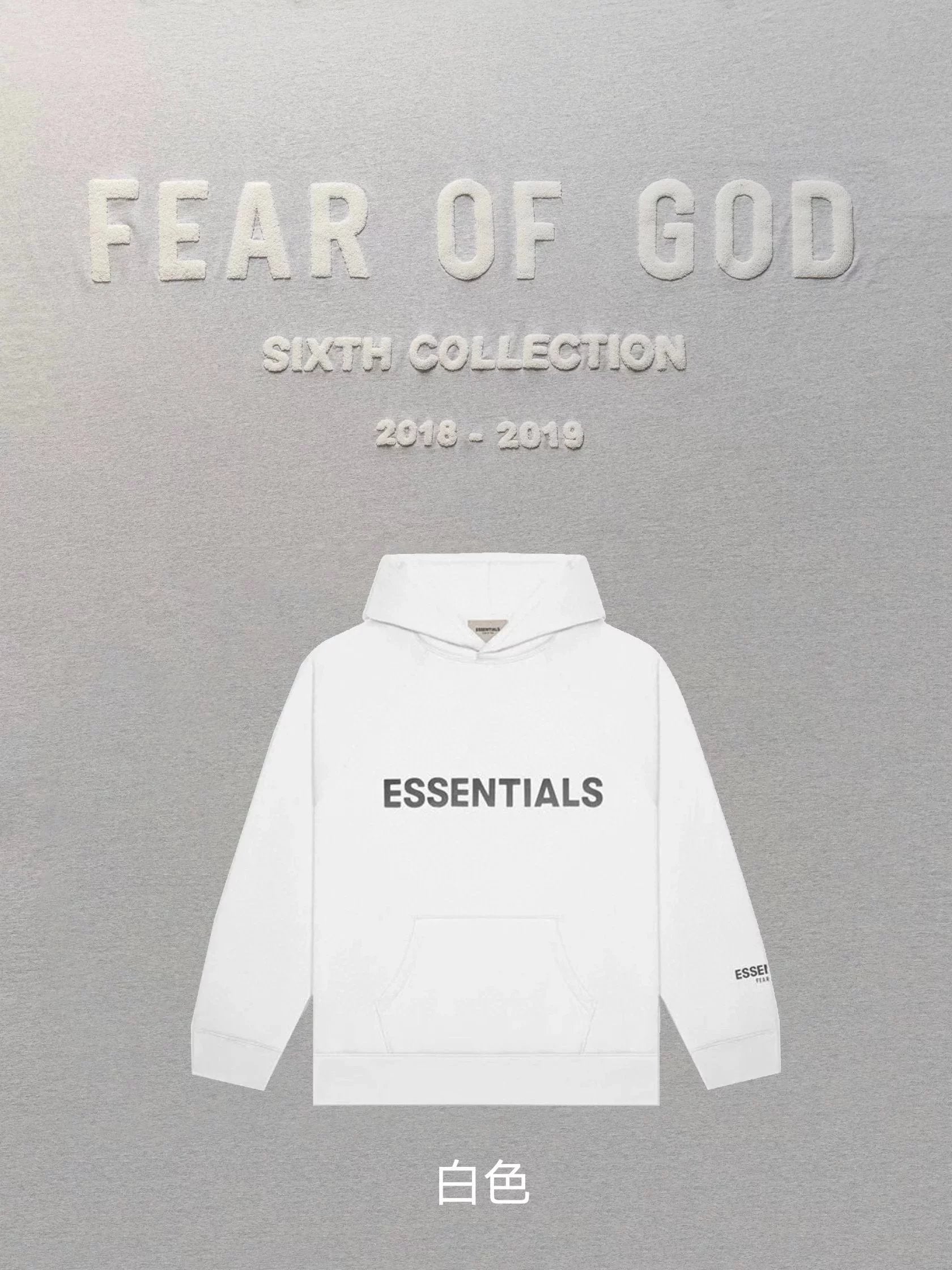 ESSENTIALS Hoodie Top Verified Double Line Letters LOGO Printed Hoodie Men's and Women's Hoodies