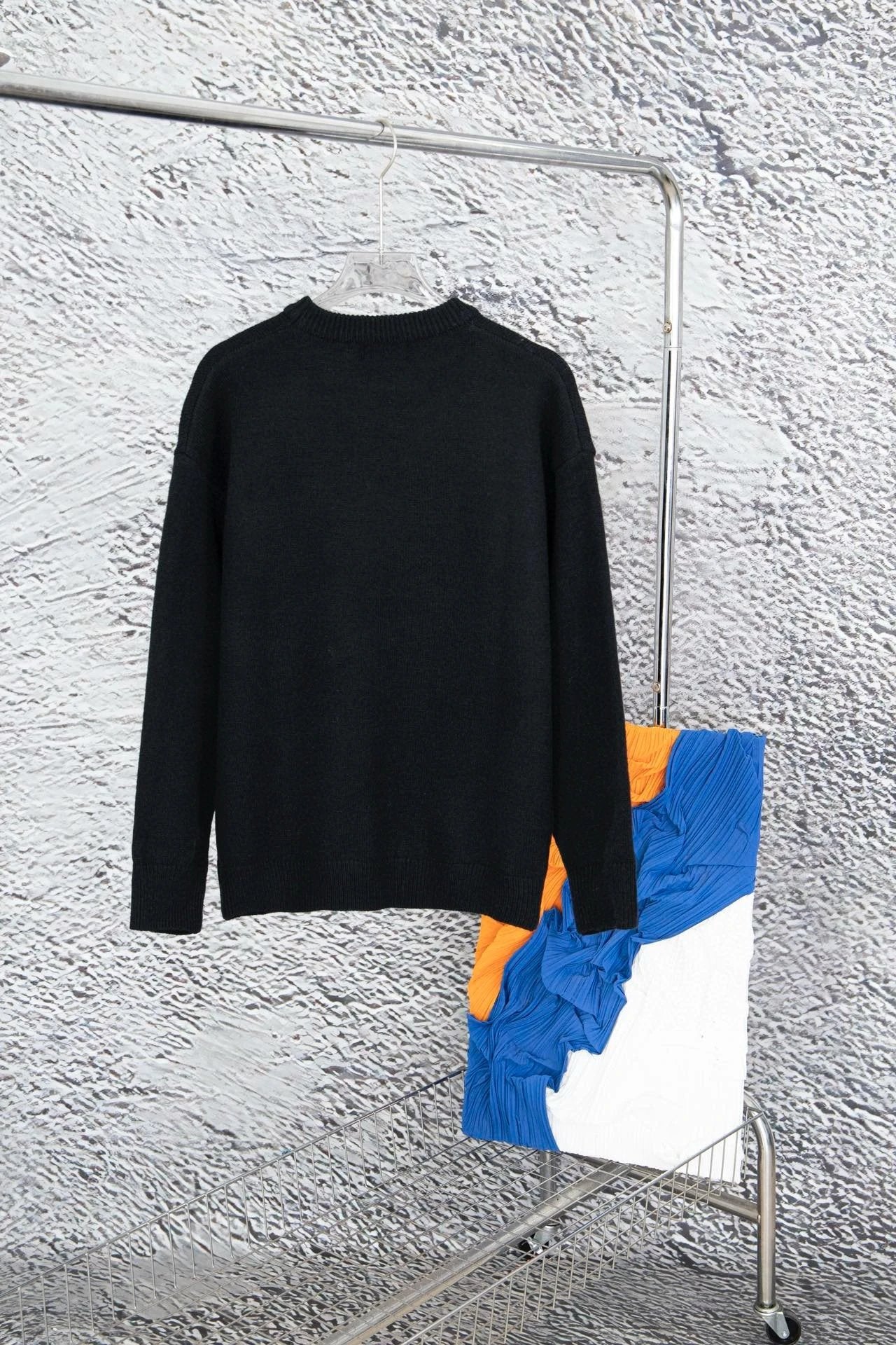 Balenciaga Sweater Jacquard Letter Pullover Crew Neck Sweater Thickened Lazy Style Unisex Loose Knit Top Coat Versatile Casual Wear