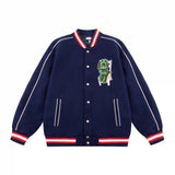 Dior Jackets Collaboration Jacket Coat Otani Graffiti Pen Design Little Dinosaur Stand Collar Baseball Jacket Loose Fit Sportswear Unisex24ss Autumn and Winter New Products