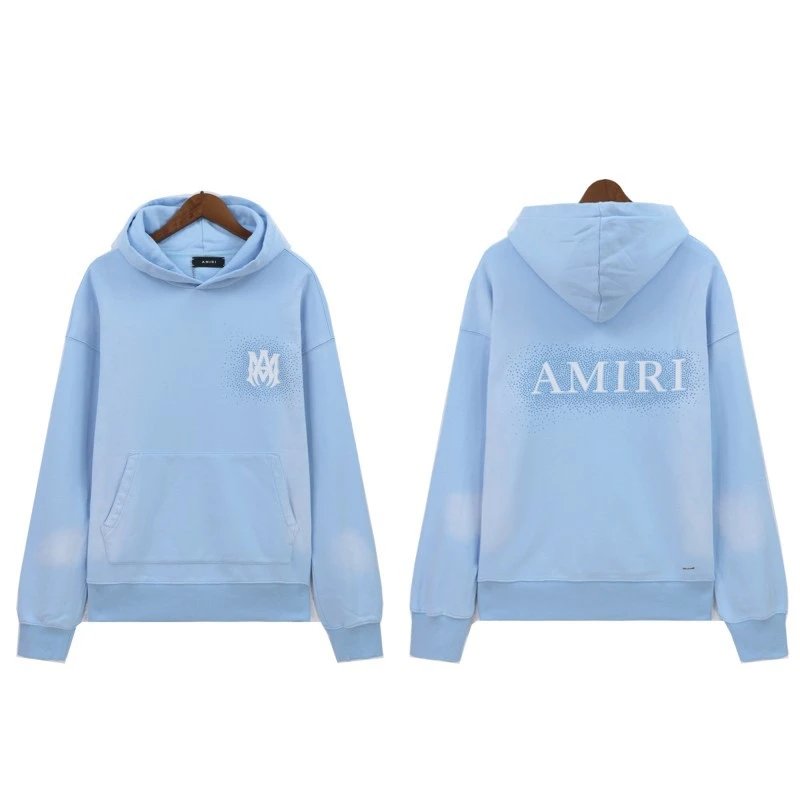 Amiri Hoodie Fashion Brand Sweater Paint-Splashing Style Graffiti Embroidered Hoodie Couple Coat