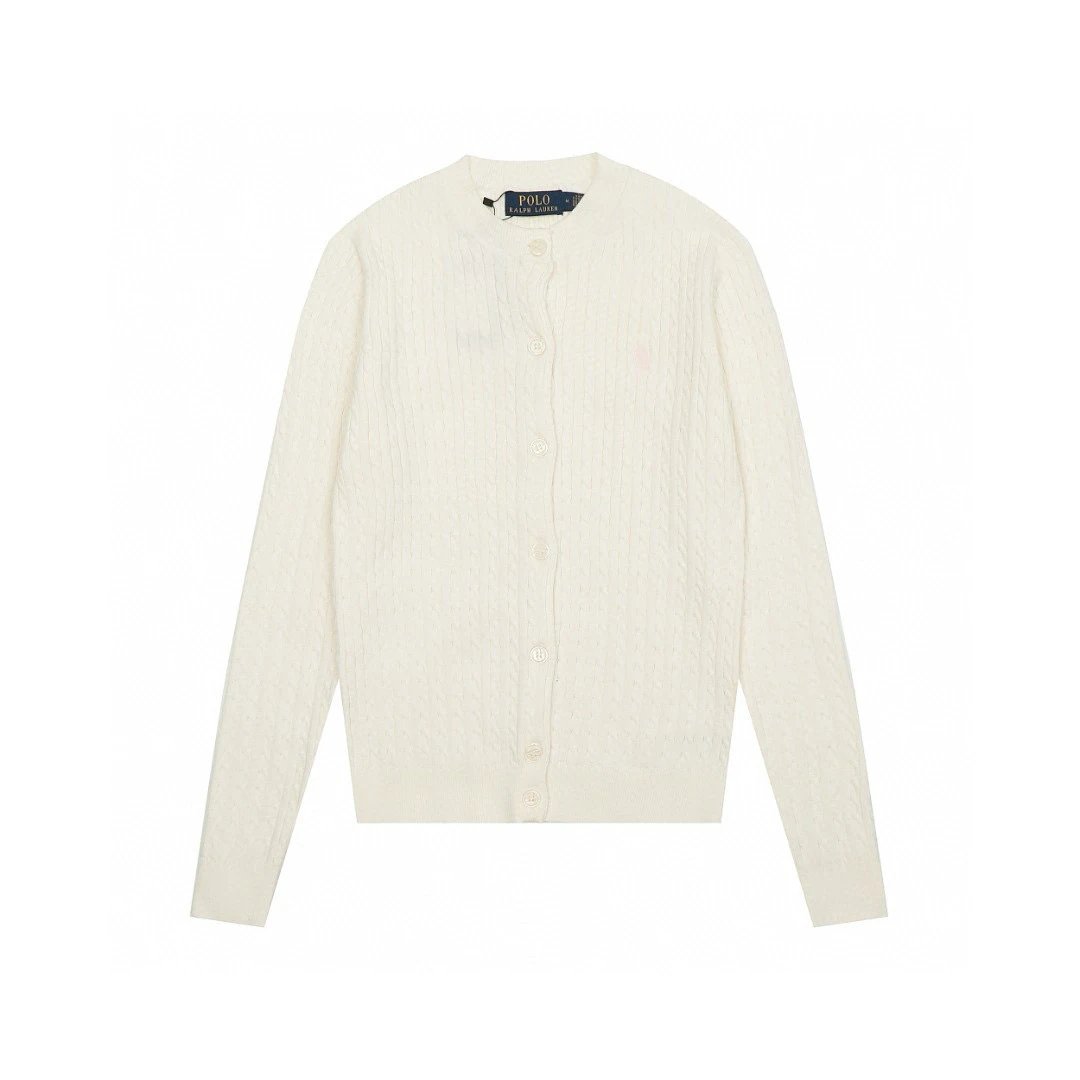 Ralph Lauren Sweater Top Version Standard Fine Twisted Classic Sweater Cardigan Sweater Coat