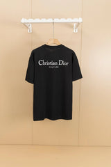Dior T-shirt Front and Rear Adhesive Letters logo round Neck Short Sleeve25ss New pure cotton T Unisex T-Shirt OS Loose Fit Base Shirt Top Half Sleeve T-Shirt