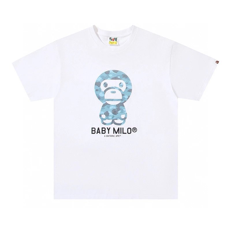 Bape T-shirt Top Version Men's and Women's Same Style Short Sleeve T Summer Fashion T-shirt