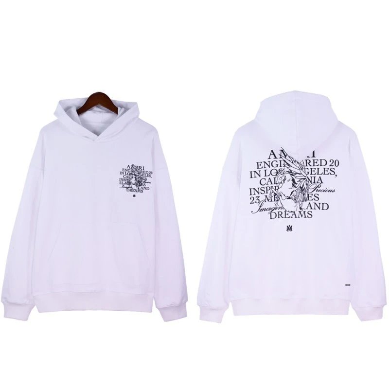 Amiri Hoodie Fashion Brand Sweater Paint-Splashing Style Graffiti Embroidered Hoodie Couple Coat