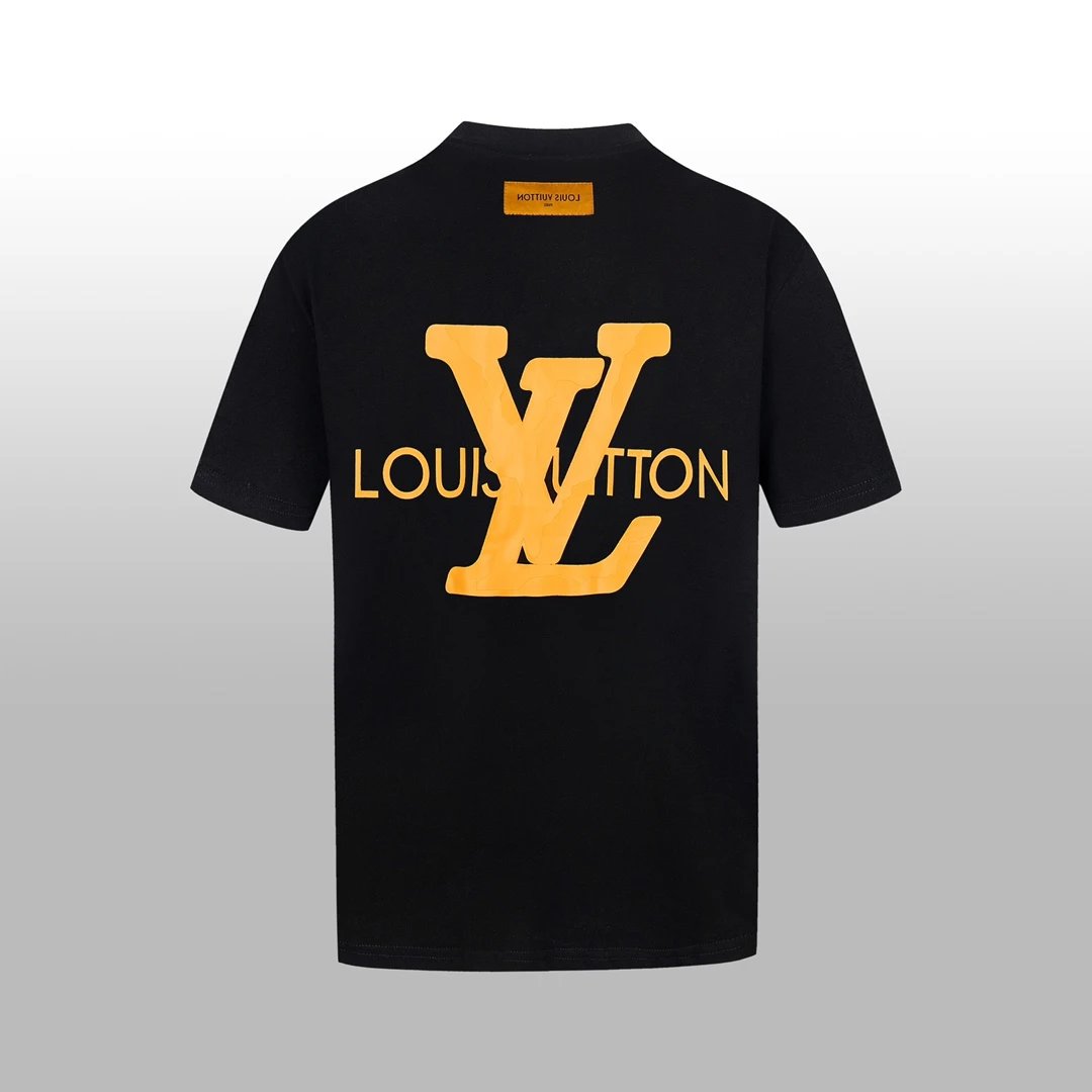 Louis Vuitton LV T-shirt Large Letter Print on the Chest logo round Neck Short Sleeve25ss New pure cotton T Unisex T-Shirt OS Drop Shoulder Loose Fit Base Shirt Top T-Shirt Short Sleeve