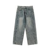 Maison Margiela Jeans Hot-Selling Blue Heavy-Duty Straight-Leg Washed Blue Jeans Autumn Winter New Unisex Loose Casual Wide-Leg High-Waist Pants