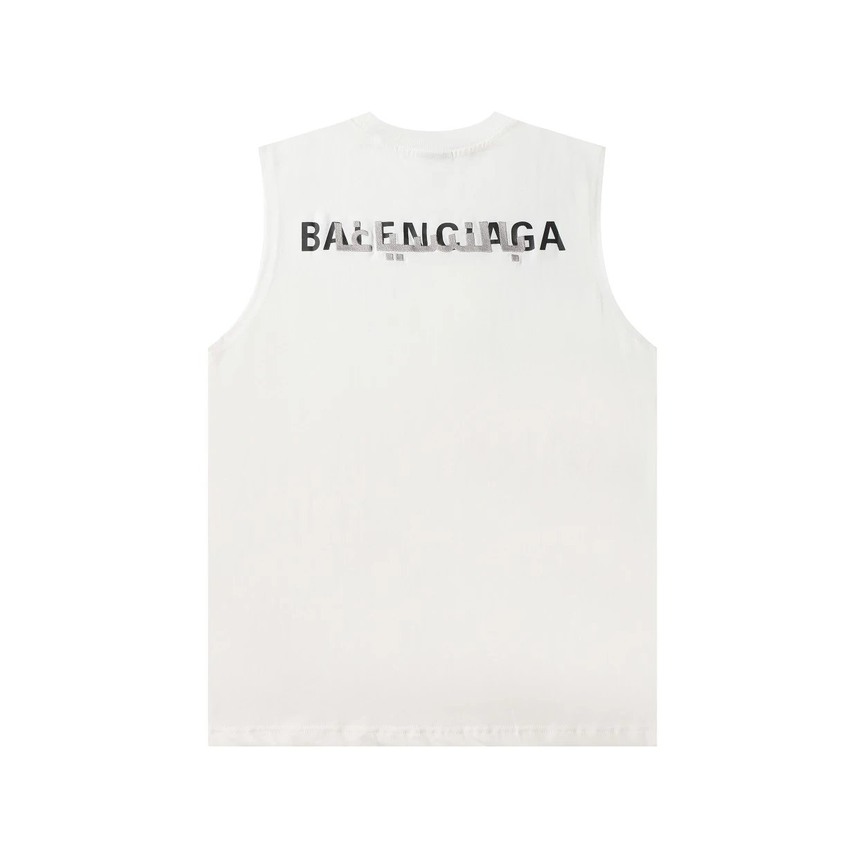 Balenciaga T-shirt Front and back letter embroidery logo Sleeveless Short Sleeve Sleeveless Vest25ss New Pure Cotton Unisex Base Shirt T T-shirt OS Loose Fit Half Sleeve T-Shirt
