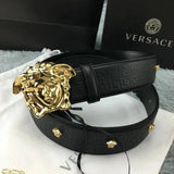 VERSACE Belt Top version Special Offer Belt Men's Belt Belt Rivet Inlaid Cowhide Leather Business Casual Fashion Trend