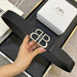 Balenciaga Belt Top version Original Order Men's Belt Fashion Retro Belt BB Distressed Men's Leather Belt Buckle Men's First Layer Cowhide Business Casual Belt Belt Men's Leather Belt Original Gift Box