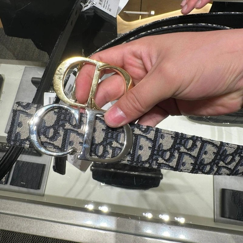 Dior Belt Men's Classic Belt Jacquard Letters logo Double-Sided Cowhide Casual Belt for Women